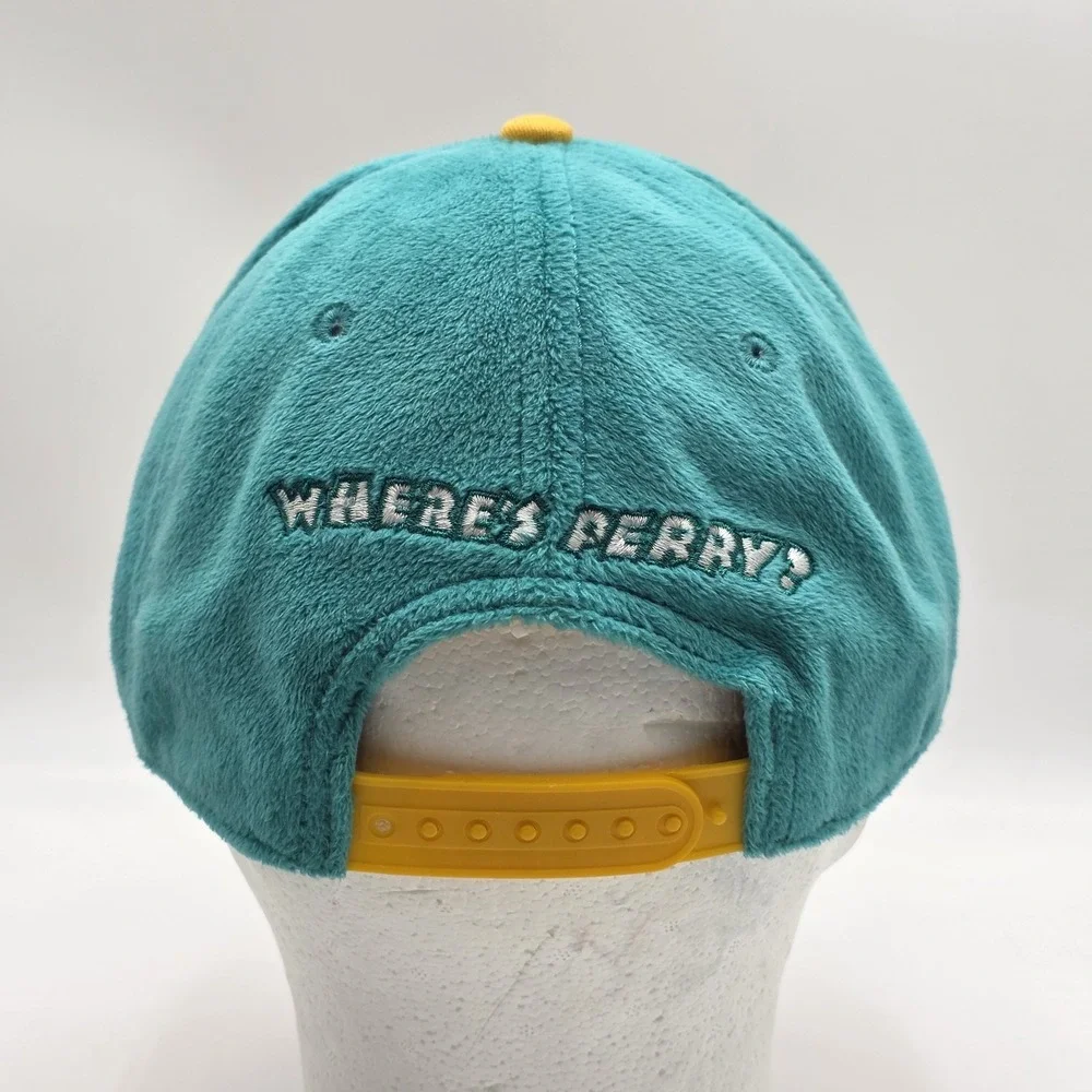 Disney Phineas Ferb Baseball Hat Perry the Platypus Agent P Snap Back‎ Fuzzy Cap - Picture 5 of 8
